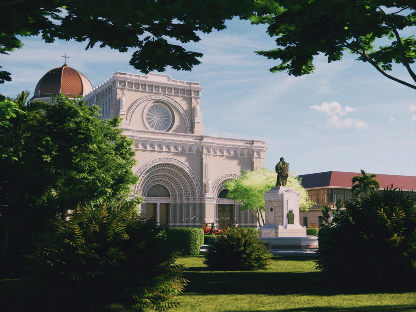digital manila | manila cathedral (view from plaza mckinley)
